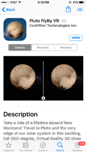 Pluto FlyBy VR - App Store