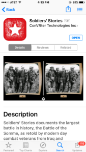 Soldiers Stories App Store